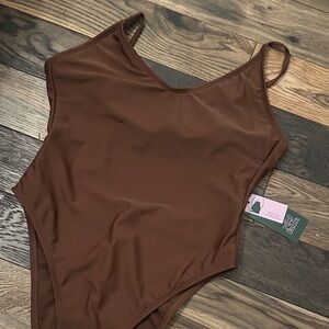 Wild Fable Chocolate Brown One-Piece Swimsuit
